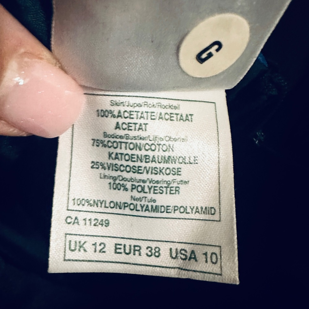 Laura Ashley Vintage Black Velvet & Taffeta Tea Dress Great Britain UK 12, US 10 - Picture 11 of 16